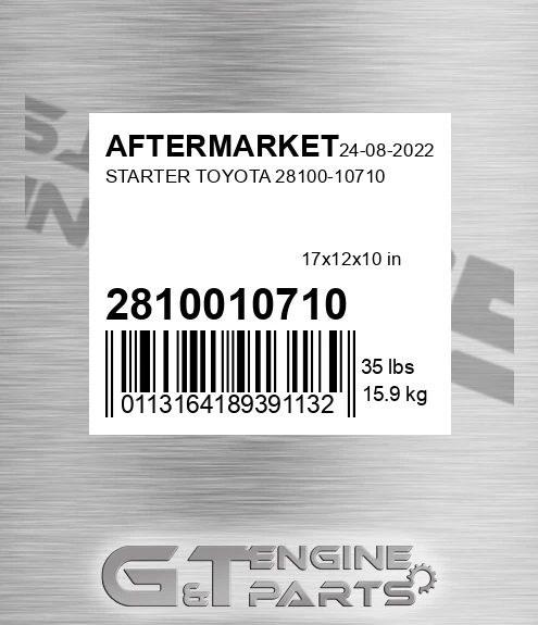 2810010710 Starter Toyota for AFTERMARKET