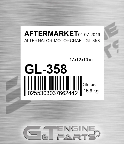 GL-358 Alternator Motorcraft Gl-358 for AFTERMARKET
