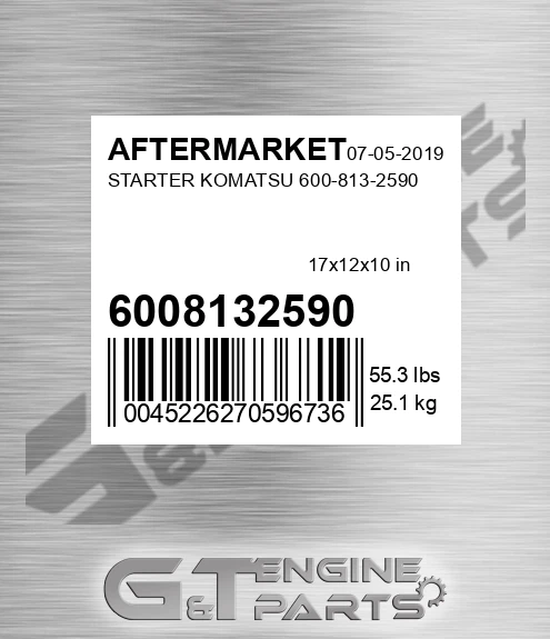 6008132590 Starter Komatsu for AFTERMARKET