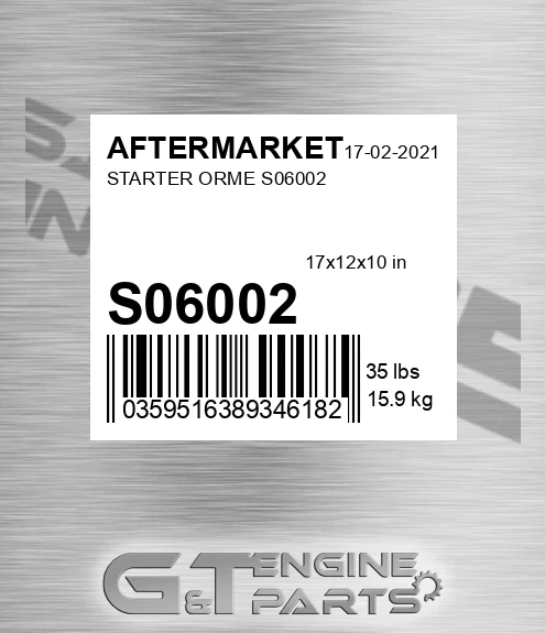 S06002 Starter Orme for AFTERMARKET