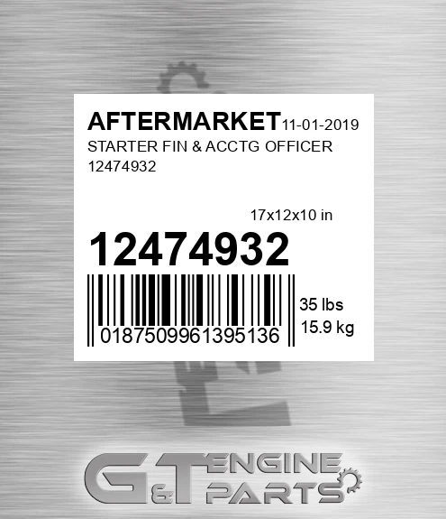 12474932 Starter Fin & Acctg Officer