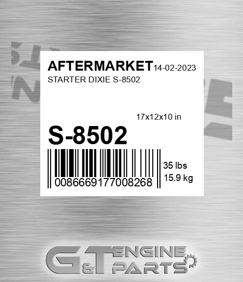S-8502 Starter Dixie S-8502 for AFTERMARKET