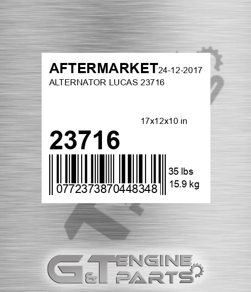 23716 Alternator Lucas