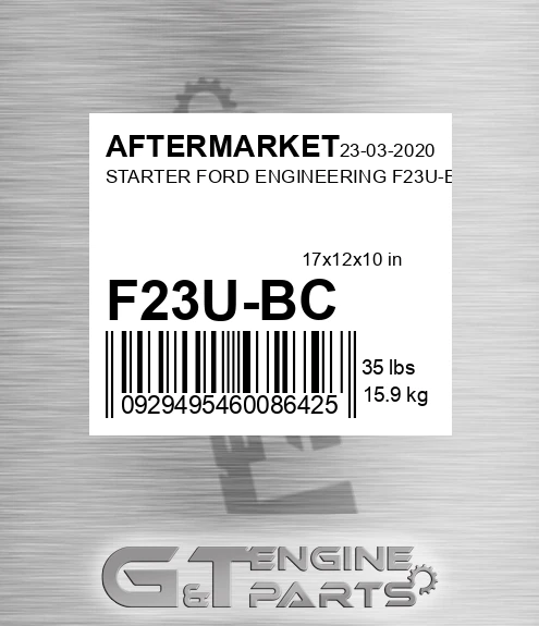F23U-BC Starter Ford Engineering F23u-bc for AFTERMARKET