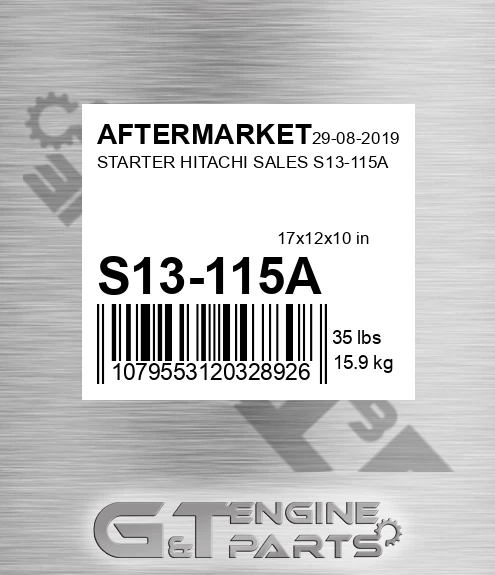 S13-115A Starter Hitachi Sales S13-115a for AFTERMARKET