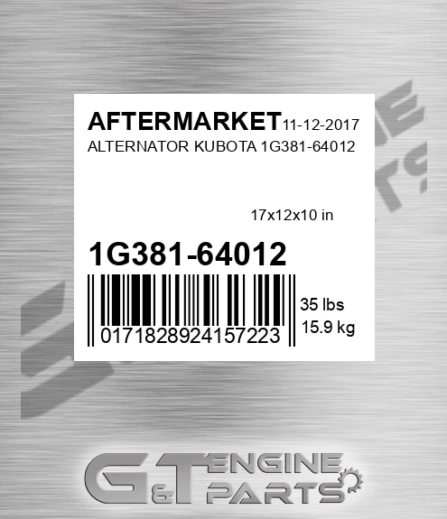 1G381-64012 Alternator Kubota 1g381-64012 for AFTERMARKET