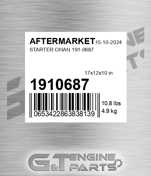 1910687 Starter Onan for AFTERMARKET