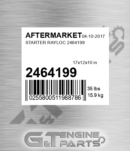 2464199 Starter Rayloc for AFTERMARKET