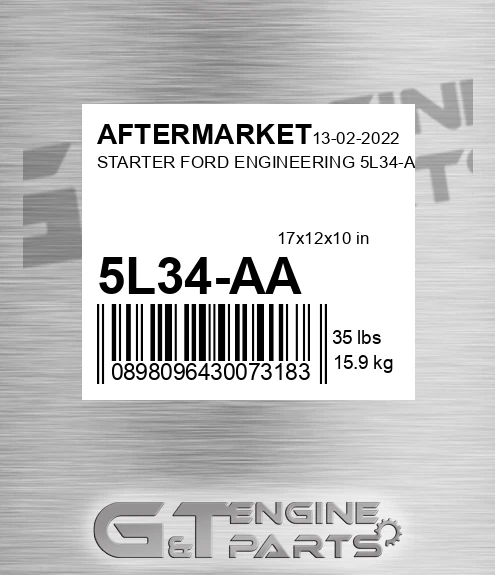5L34-AA Starter Ford Engineering 5l34-aa for AFTERMARKET
