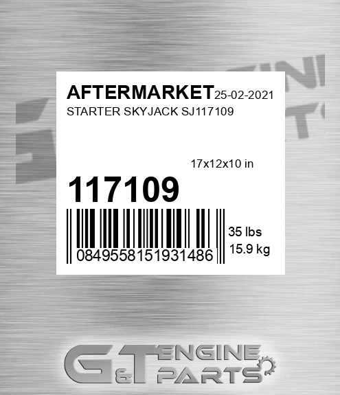 117109 Starter Skyjack Sj for AFTERMARKET