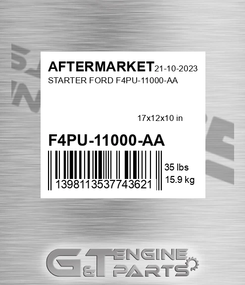 F4PU-11000-AA Starter Ford F4pu-11000-aa for AFTERMARKET