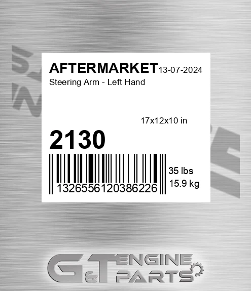 2130 Steering Arm - Left Hand