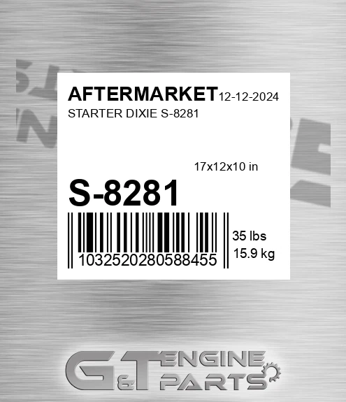 S-8281 Starter Dixie S-8281 for AFTERMARKET
