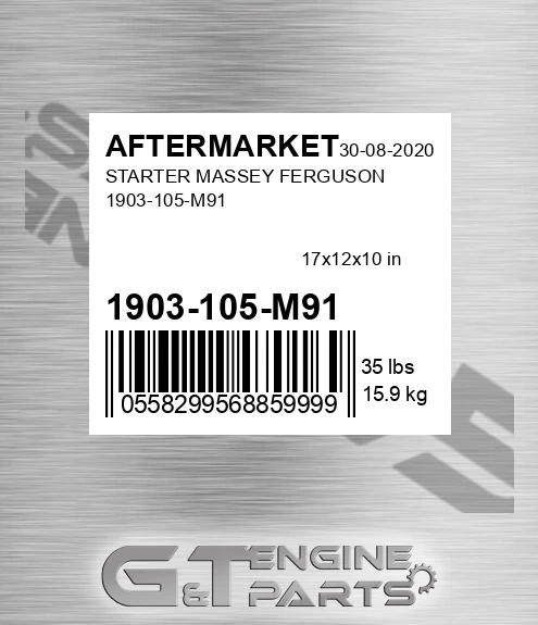 1903-105-M91 Starter Massey Ferguson 1903-105-m91 for AFTERMARKET