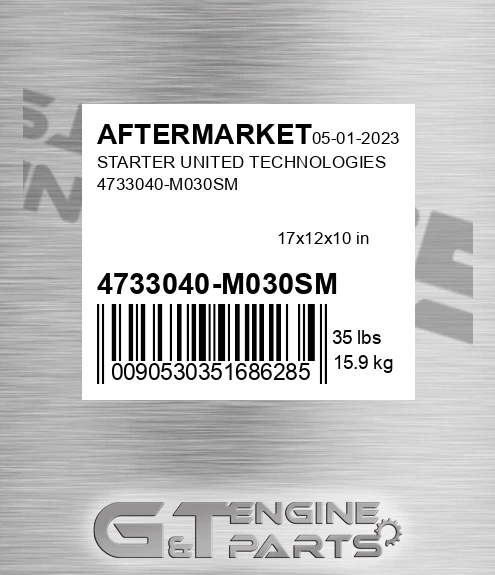 4733040-M030SM Starter United Technologies 4733040-m030sm for AFTERMARKET