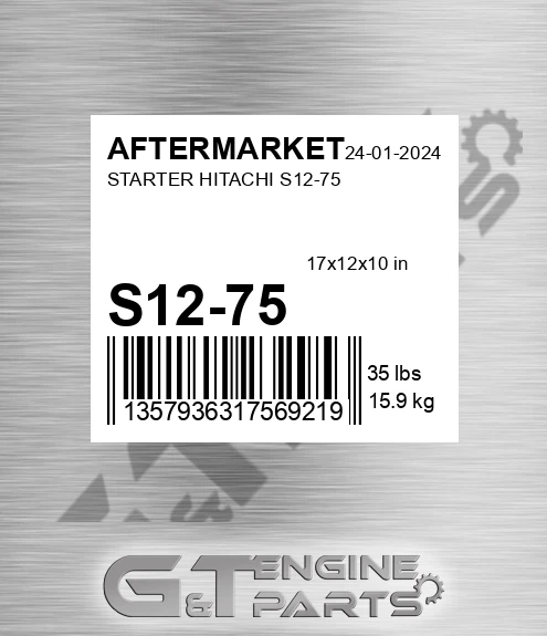 S12-75 Starter Hitachi S12-75 for AFTERMARKET