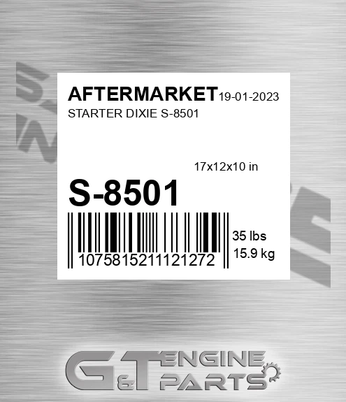 S-8501 Starter Dixie S-8501 for AFTERMARKET