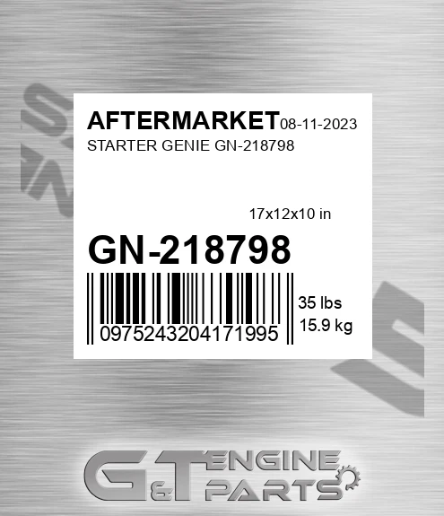 GN-218798 AFTERMARKET Starter Genie Gn-218798