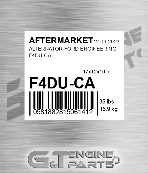 F4DU-CA Alternator Ford Engineering F4du-ca for AFTERMARKET