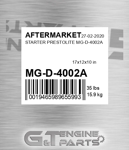MG-D-4002A Starter Prestolite Mg-d-4002a for AFTERMARKET