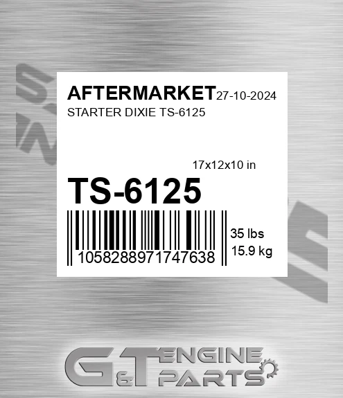 TS-6125 Starter Dixie Ts-6125 for AFTERMARKET