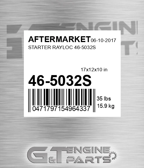 46-5032S Starter Rayloc 46-5032s for AFTERMARKET
