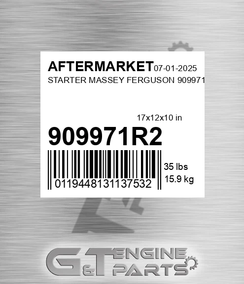909971R2 Starter Massey Ferguson for AFTERMARKET