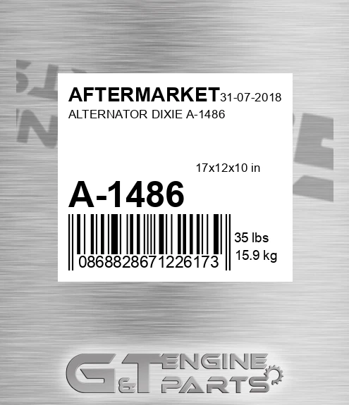 A-1486 Alternator Dixie A-1486 for AFTERMARKET