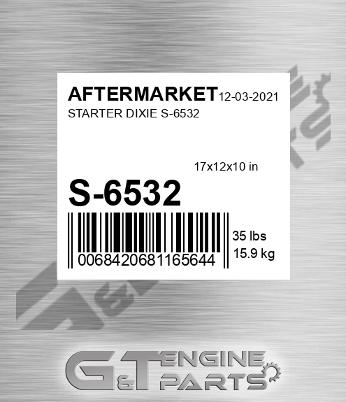 S-6532 Starter Dixie S-6532 for AFTERMARKET