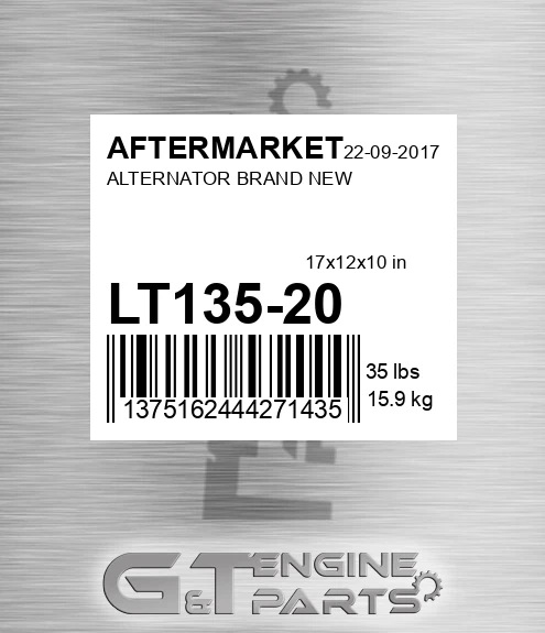 LT135-20 Alternator Brand New for AFTERMARKET