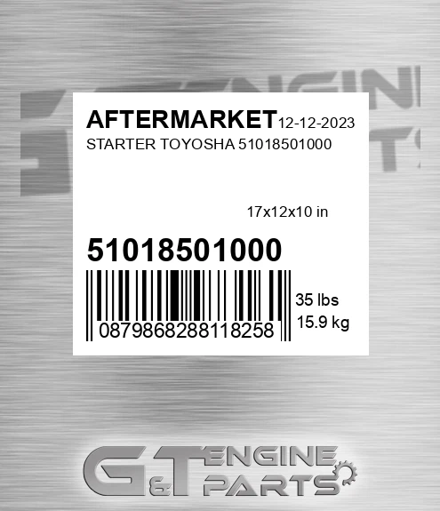 51018501000 Starter Toyosha 51018501000 for AFTERMARKET