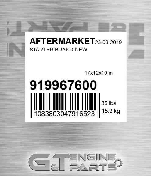 9199676-00 Starter Brand New for AFTERMARKET