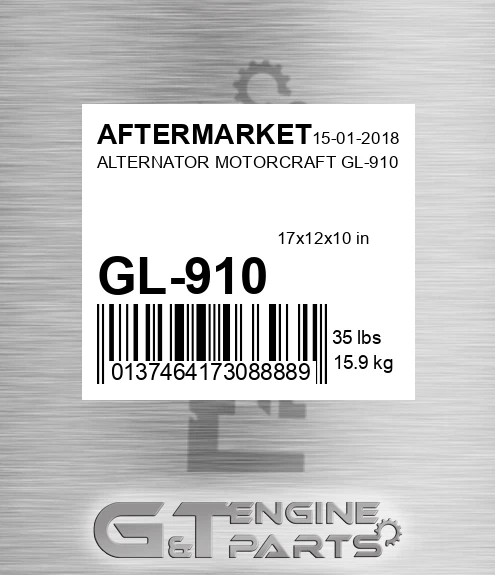 GL-910 Alternator Motorcraft Gl-910 for AFTERMARKET