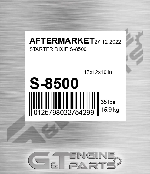 S-8500 Starter Dixie S-8500 for AFTERMARKET