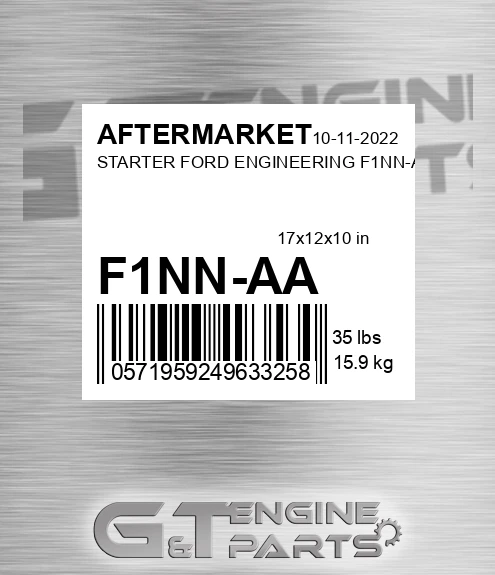 F1NN-AA Starter Ford Engineering F1nn-aa for AFTERMARKET