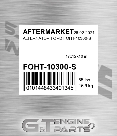 FOHT-10300-S Alternator Ford Foht-10300-s for AFTERMARKET
