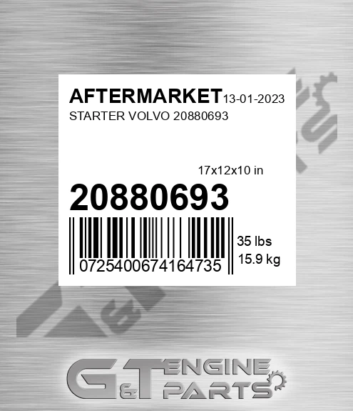 20880693 Starter Volvo for AFTERMARKET