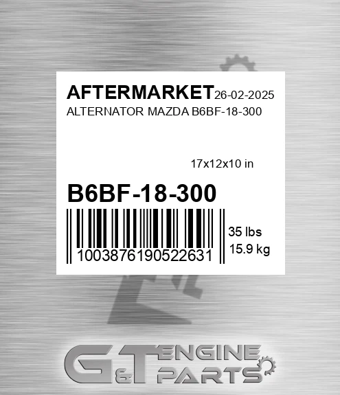 B6BF-18-300 Alternator Mazda B6bf-18-300 for AFTERMARKET