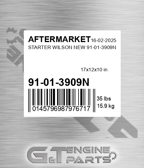 91-01-3909N Starter Wilson New 91-01-3909n for AFTERMARKET