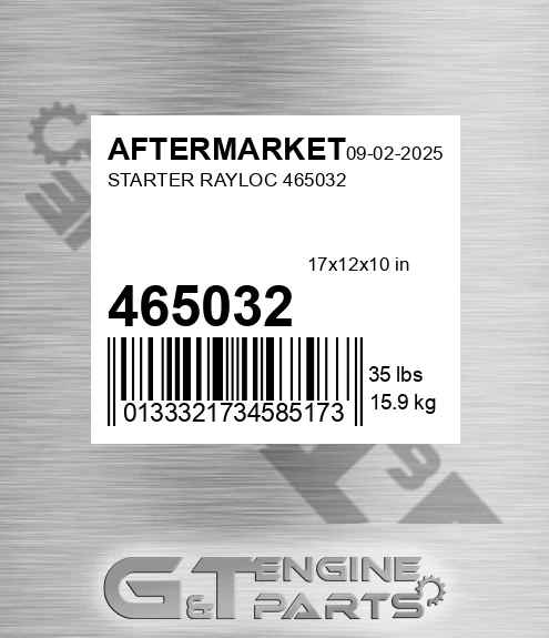465032 Starter Rayloc 465032 for AFTERMARKET