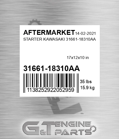 31661-18310AA Starter Kawasaki 31661-18310aa for AFTERMARKET
