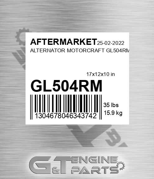 GL504RM Alternator Motorcraft for AFTERMARKET