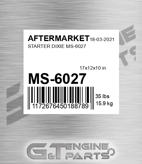 MS-6027 Starter Dixie Ms-6027 for AFTERMARKET