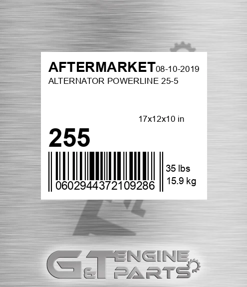 255 Alternator Powerline