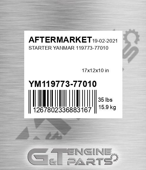 YM119773-77010 Starter Yanmar 119773-77010 for AFTERMARKET
