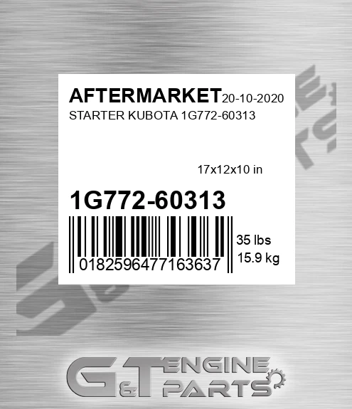 1G772-60313 Starter Kubota 1g772-60313 for AFTERMARKET