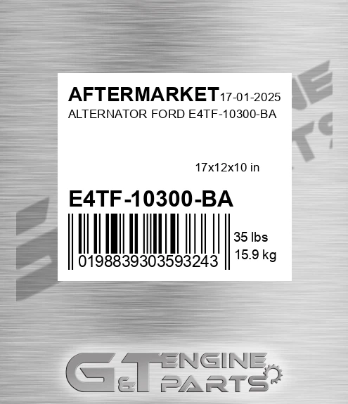 E4TF-10300-BA Alternator Ford E4tf-10300-ba for AFTERMARKET