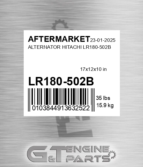 LR180-502B Alternator Hitachi Lr180-502b for AFTERMARKET