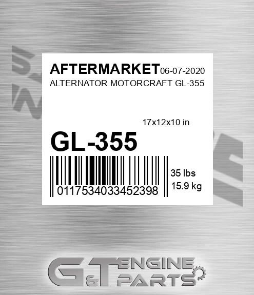 GL-355 Alternator Motorcraft Gl-355 for AFTERMARKET