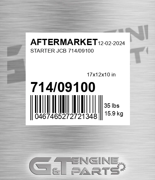 714/09100 Starter Jcb 714/09100